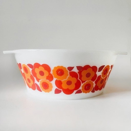Vintage Arcopal France Lotus ovenschaal 26 cm 1970's