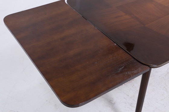 Image 1 of Vintage crank table 60s | Mid - Century extendable formica in high gloss style coffee table retro 70s #07-13
