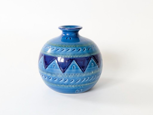 Vintage Italian Ceramic Vase, Rimini Blu Style, 1980s – vazen