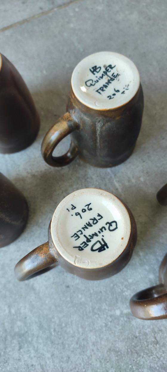 Image 1 of Tazas grandes de gres Quimper Francia