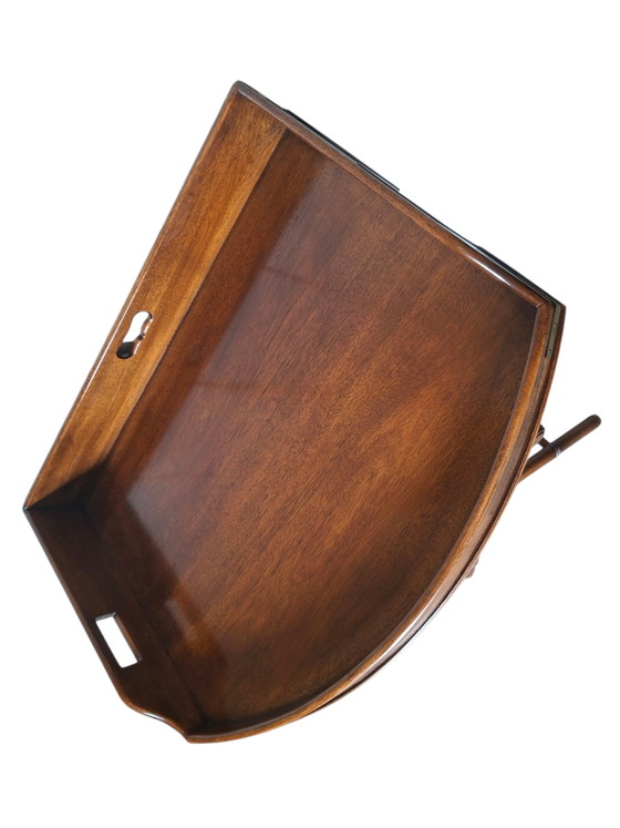 Classic Butler Table, coffee table, wine table, whiskey bar with removable tray, light signs of use (photo 5 of 5)