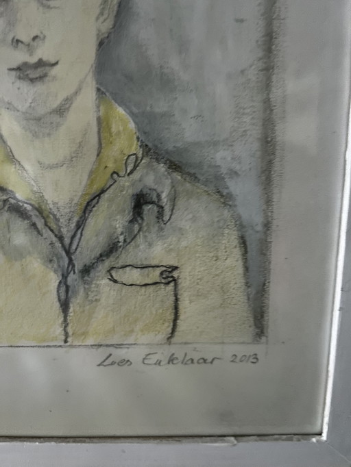 Twee tekeningen van Loes Enklaar. 