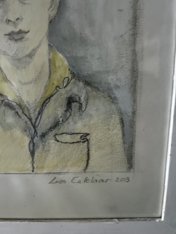 Image 1 of Twee tekeningen van Loes Enklaar. 