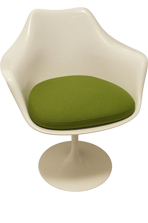 Sedia a tulipano bianca di Rudi Bonzanini 1970S