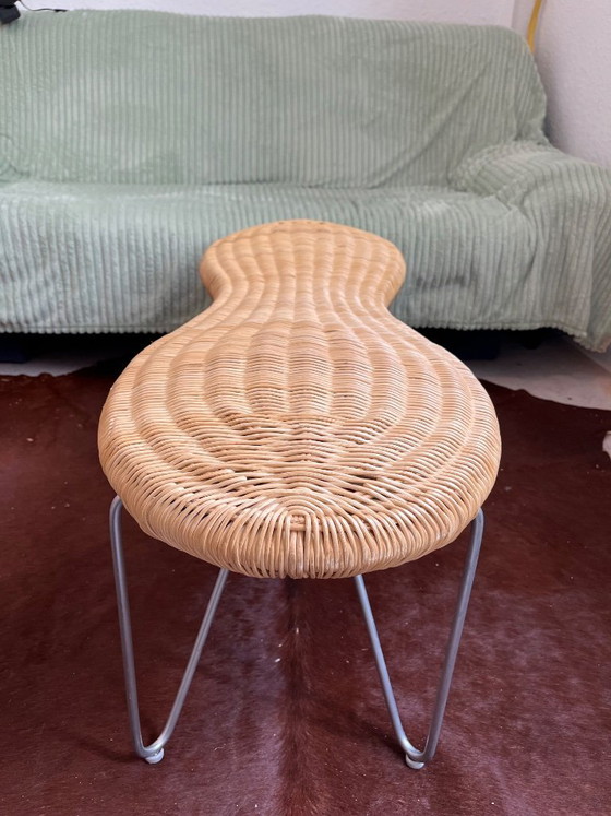 Image 1 of Panchina vintage Ikea in rattan a forma di arachide