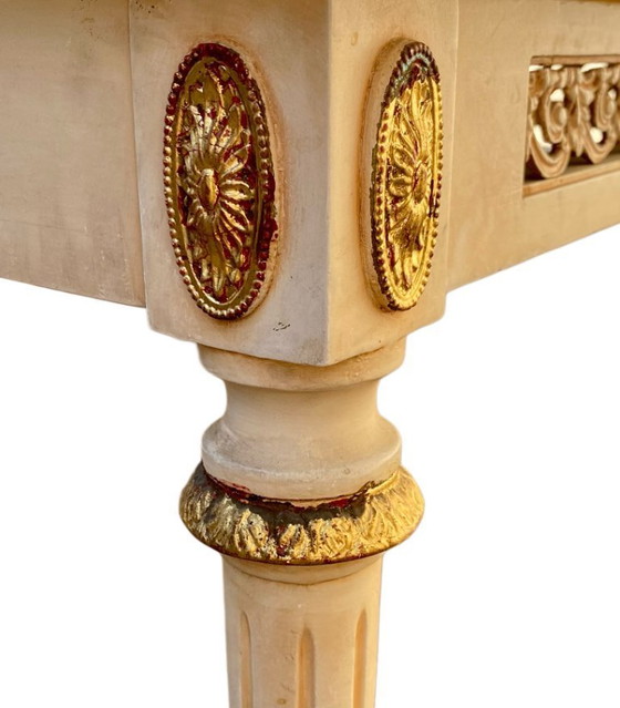 Image 1 of Louis XVI coffee table with white marble top