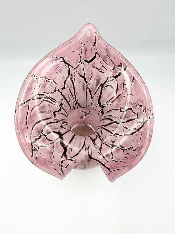 Image 1 of Murano style mouth blown glass vase