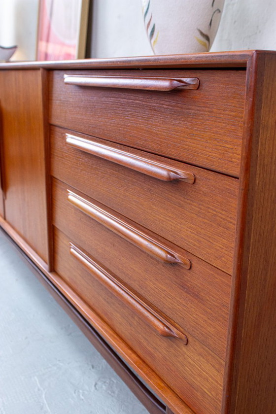 Image 1 of Credenza vintage in teak di Heinrich Riestenpatt, cassettiera danese