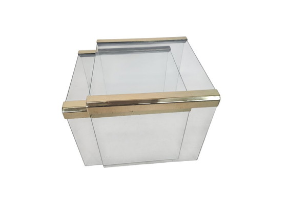 Image 1 of Pierangelo Galloti & Radice - 'T35' - set of 2 side tables - glass - brass - Italy - 70s