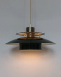 lampe vintage verte pendante design danois rétro
