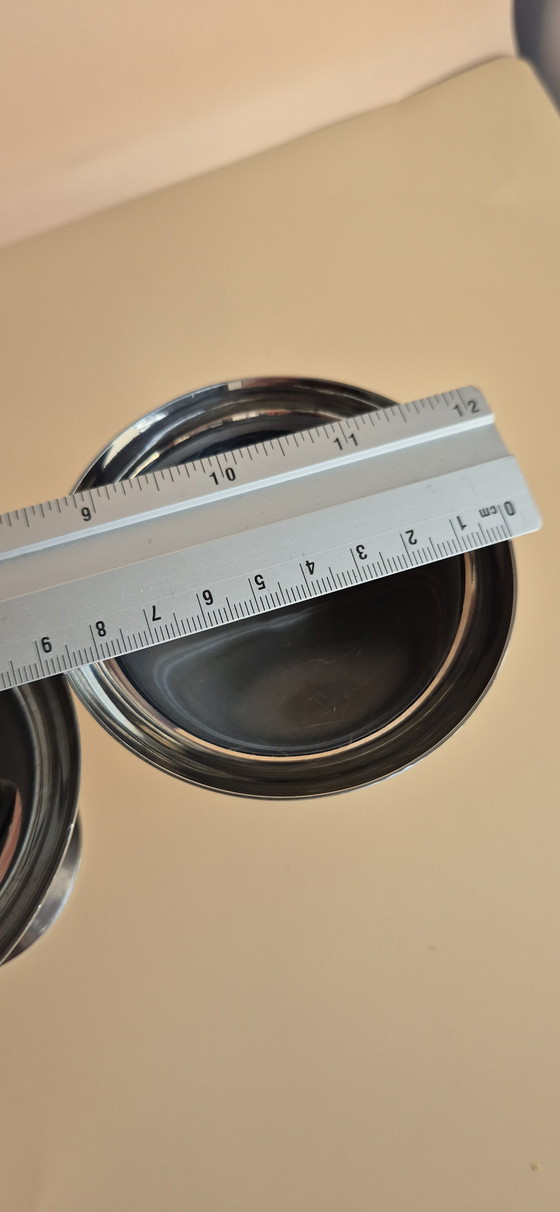 Image 1 of Set of 12 vintage stainless steel cups - 60s-70s