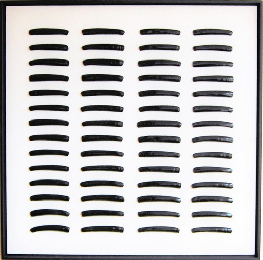 Coquilles de rasoir noires - 83 x 83 cm