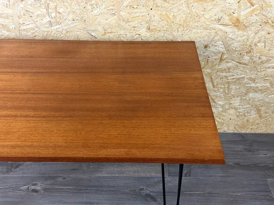 Image 1 of 60er 70er Jahre Teak & Metall Esstisch Dining Table Danish Modern Design Denmark