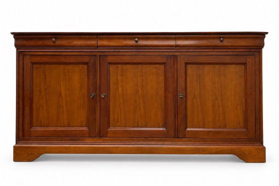 French enfilade Sideboard in solid fruitwood, Louis-Philippe style, 187 cm, Brown (photo 6 of 11)