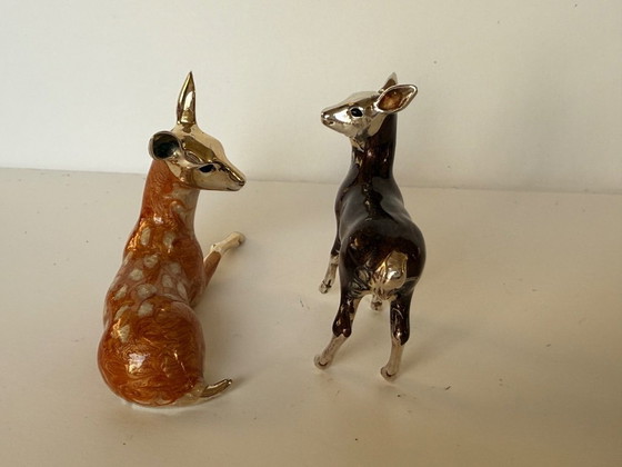 Image 1 of Saturno sterling silver enamel deer