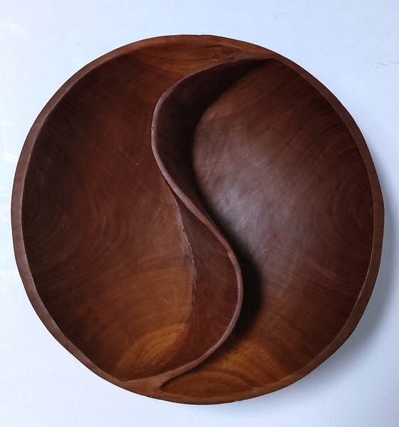 Image 1 of Carved Wood Yin Yang Pocket Void