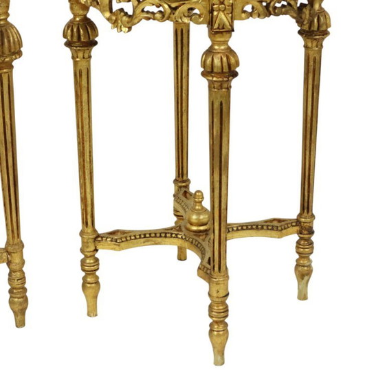 Image 1 of Französische antike Beistelltische Marmor Empire Stil