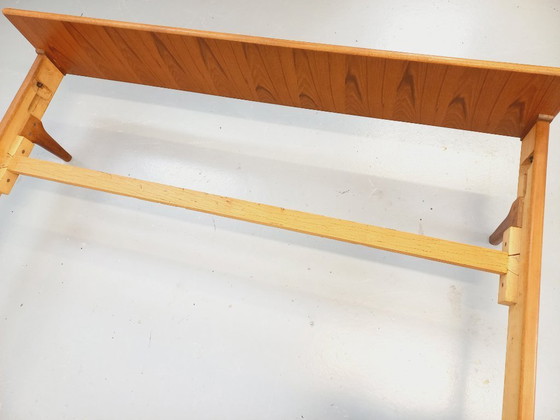 Image 1 of Vintage Scandinavian teak double bed from the 1960s with integrated bedside tables