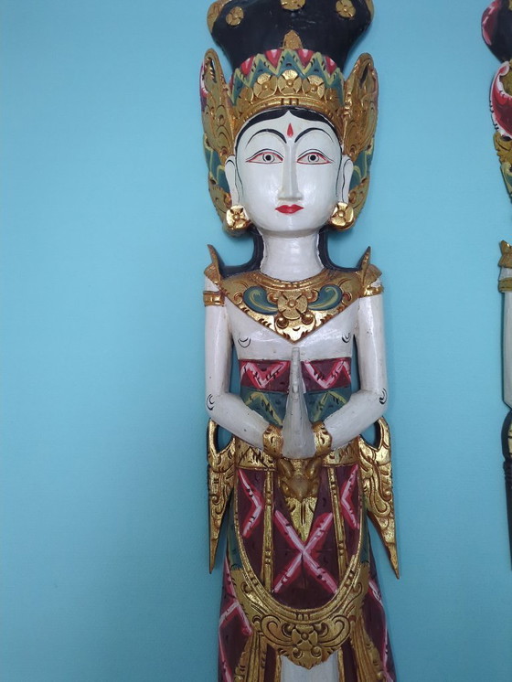 Image 1 of 2 Wooden Balinese dolls