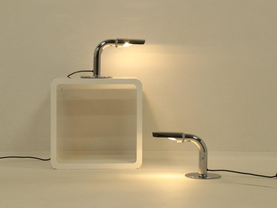 Image 1 of Set di 2 lampade da tavolo modello Gulp di Ingo Maurer, Germania, anni '60