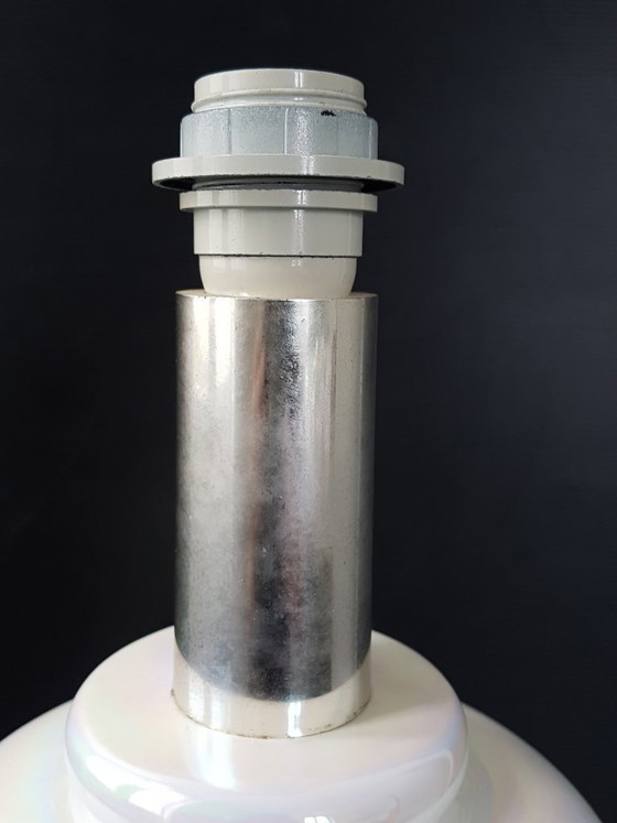 Image 1 of MAGNIFICENT AROMA LAMP WITH MOTHER-OF-PEARL CERAMIC BASE, 1970s VINTAGE, 70S