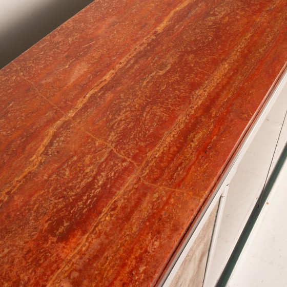 Credenza Astro in marmo e pelle di Guido Faleschini per i4 Mariani 1979 – Credenze, Marble, Glass (photo 15 of 20)