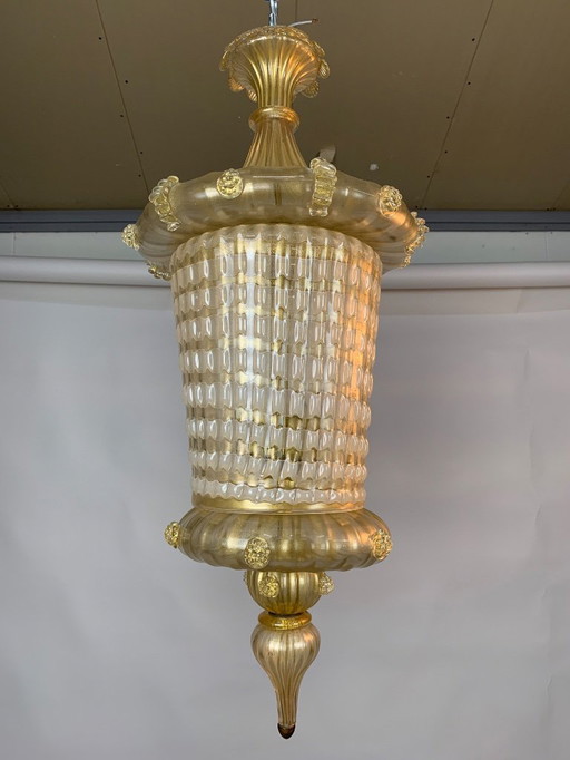 Archimede Seguso Pair of lantern 1950’s 