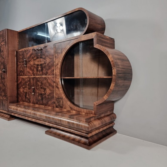 Art Deco Sideboard, 1940s – Glass (photo 6 of 10)