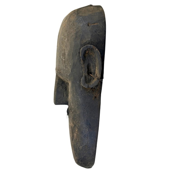 Máscara de chamán nepalí antigua con pelo y marca ritual – c. 1900–1930 – Esculturas, Wood, Metal (photo 4 of 7)
