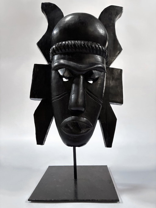 Afrikanische Stammeskunst • Senufo-Maske • Elfenbeinküste • Ebenholz • 1960