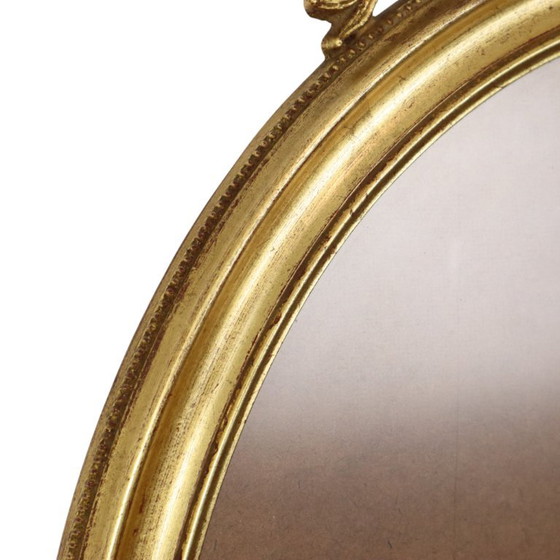 Classic Oval Gold Frame with Bow Ornament 63cm – Glass, Plastic (photo 4 of 14)