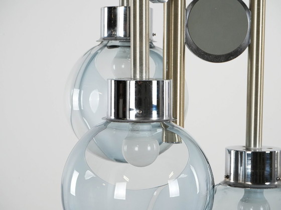 Image 1 of Lustre de style futuriste, verre de Murano, années 1970, fabriqué en Italie