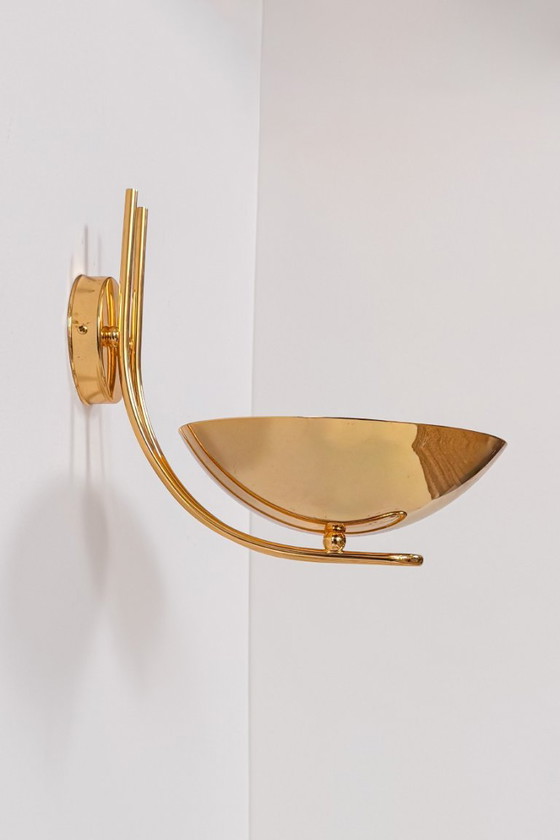 Applique vintage in ottone, Italia 1970., Dorato, Design (foto 5 di 5)