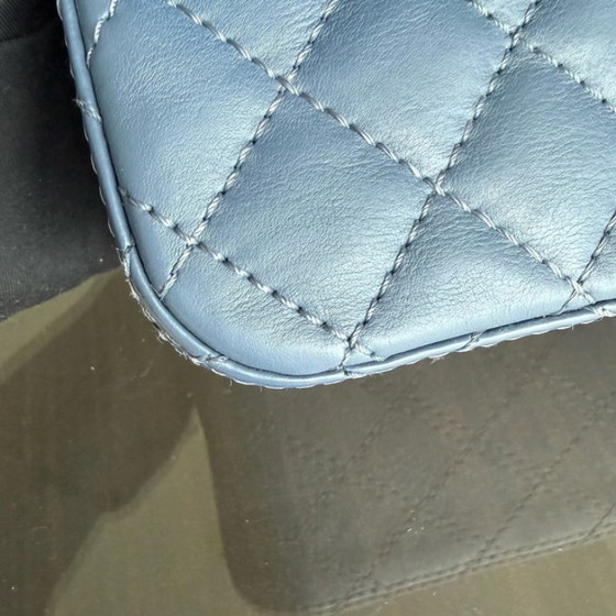 Image 1 of Chanel 2.55 Reissue Mini - 20CM Quilted Caviar Aged Grained Calfskin Blue Gold Hardware Series 23