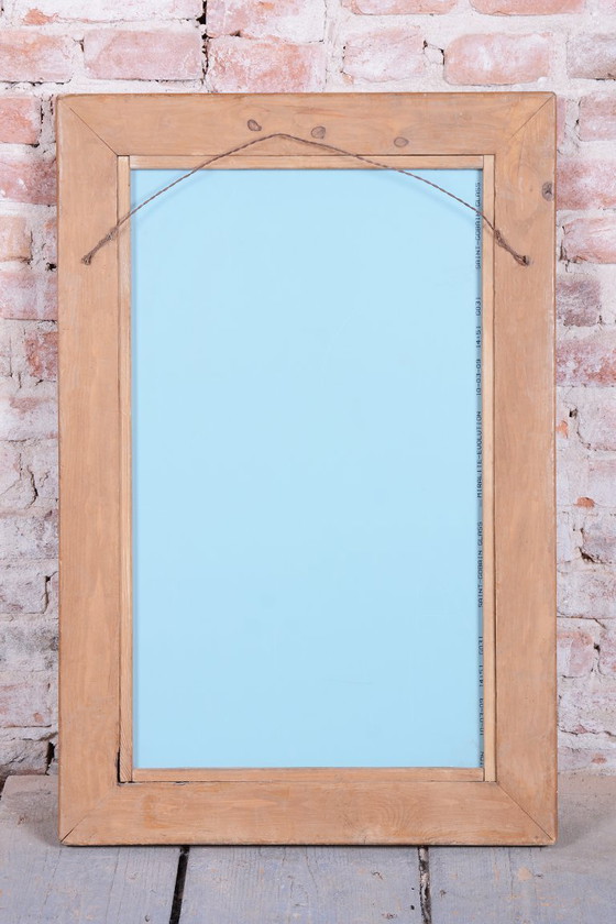 Specchio da parete Biedermeier restaurato, legno di pino, lucidatura ravvivata, ceco, anni '70 dell'Ottocento (photo 8 of 9)