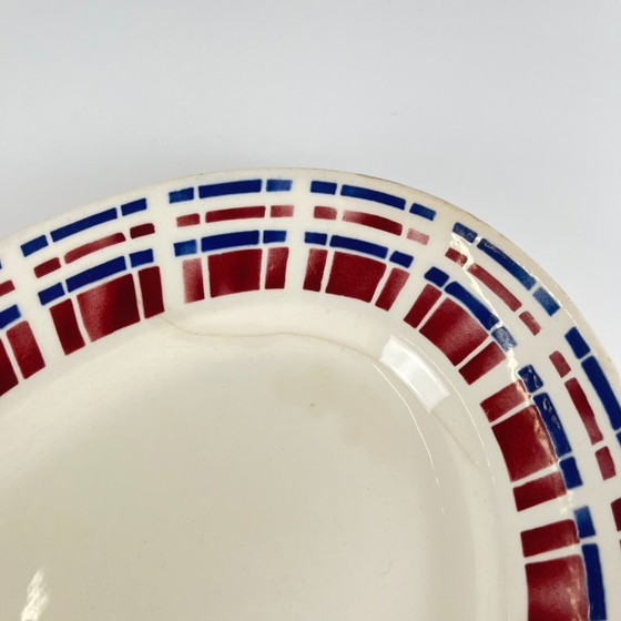 Image 1 of Ovale schaal van Badonviller, "Scottish" patroon, Art Deco, 1930