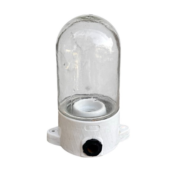 Image 1 of Transparante industriële wandlamp, Lindner & Co., Duitsland, jaren 70.