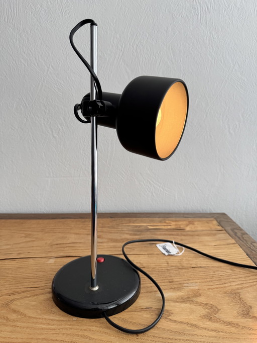 Vintage HEMA table lamp 1970s/1980s black metal