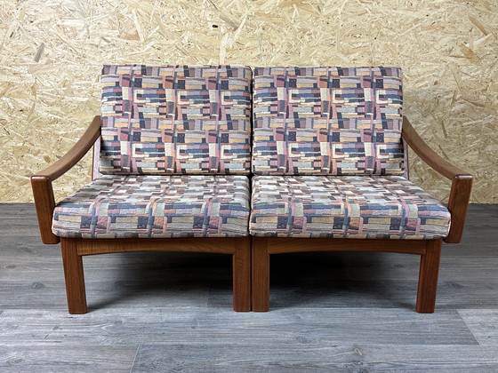 Image 1 of 60s 70s teak couch sofa 2-seater by Glostrup Møbelfabrik Denmark Design