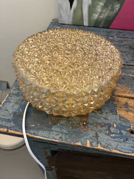 Danish vintage Ceiling light / wall lamp Knud Christensen 70s design – Glass, Metal (photo 14 of 15)
