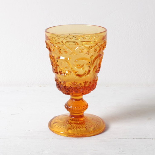 Vintage Glaskelch, Orange