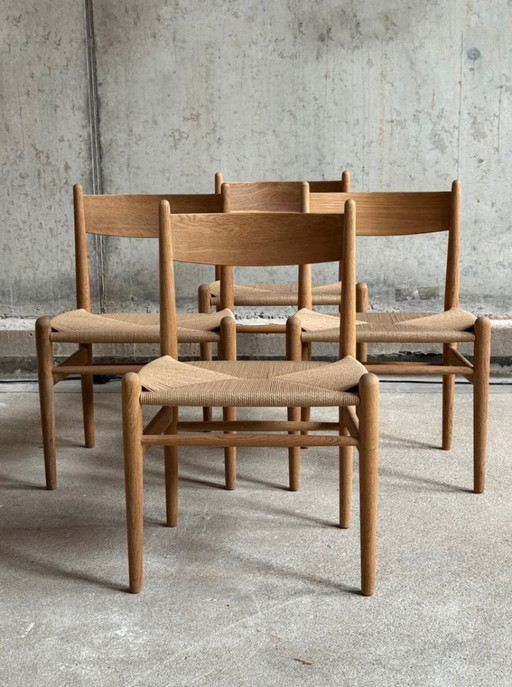 Juego de 4 sillas de comedor CH36 de Hans J Wegner para Carl Hansen & Son.