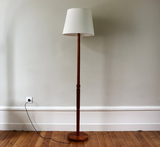 Vintage Scandinavian teak floor lamp, 1960