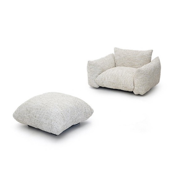 Image 1 of Poltrona con pouf “Marenco” di Mario Marenco per Arflex, anni ’70