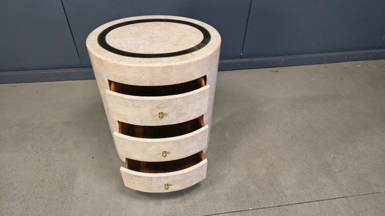 Image 1 of Vintage tessellated stone sideboard chest of drawers by Maitland Smith, 1980s