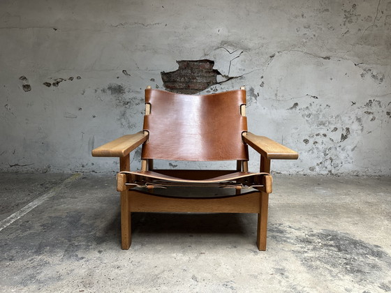 Image 1 of Kurt Østervig Hunting chair Deens design fauteuil eik leder
