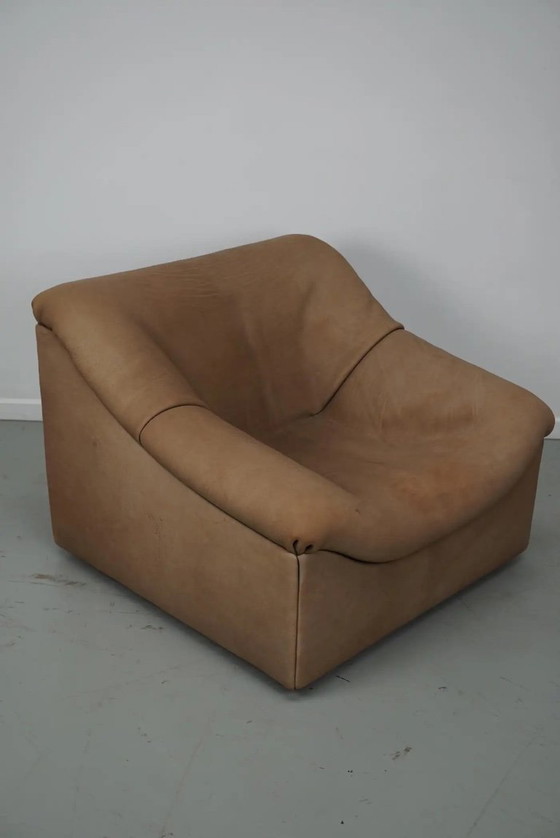 Image 1 of The Sede DS46 Lounge Armchair in Brown/Beige Buffalo Leather, Switzerland