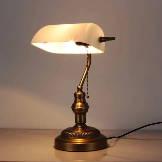 White Banker Lamp – Table lamps, Glass (photo 5 of 11)