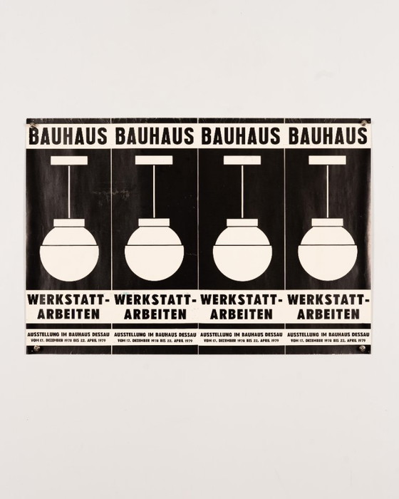 Image 1 of Bauhaus Werkstatt Arbeiten – 1979 – Original Vintage Exhibition Poster – Bauhaus Modernism – 47.5x69.5 cm