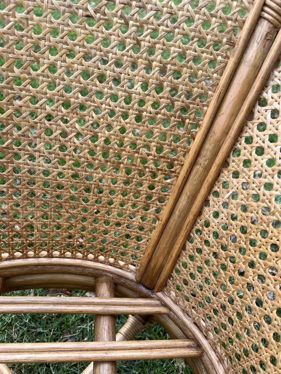 Image 1 of Due sedili avvolgenti in fettuccia e bambù